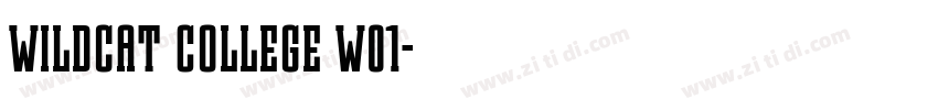 Wildcat College W01字体转换